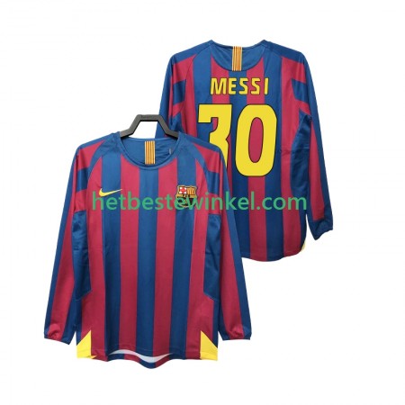 FC Barcelona Lionel Messi 30 2006 Voetbalshirts Retro Thuis 2005 - LS